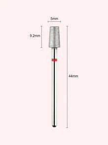 針形角質層指甲鑽頭，1入組鑽石安全角質層清潔鑽，用於電動去除角質層死皮美甲工具 - 紅色 - 查看 6