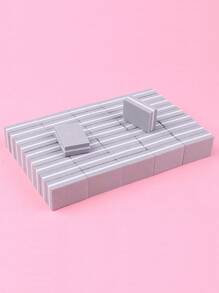 50入組迷你美甲拋光塊塊狀銼刀套裝兩面海綿指甲美甲拋光塊,指甲拋光和拋光銼刀迷你海綿塊狀灰色 - 灰色 - 查看 1