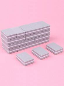 50入組迷你美甲拋光塊塊狀銼刀套裝兩面海綿指甲美甲拋光塊,指甲拋光和拋光銼刀迷你海綿塊狀灰色 - 灰色 - 查看 3