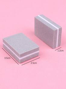 50入組迷你美甲拋光塊塊狀銼刀套裝兩面海綿指甲美甲拋光塊,指甲拋光和拋光銼刀迷你海綿塊狀灰色 - 灰色 - 查看 6