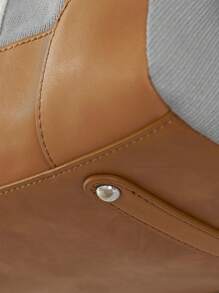 Bolso de mamá, bolso de lona con gran capacidad y multifuncional - Gris Claro - Ver 4