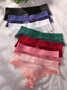 7入組花邊蕾絲底褲內衣 - 彩色 - 查看 3
