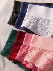 7入組花邊蕾絲底褲內衣 - 彩色 - 查看 5