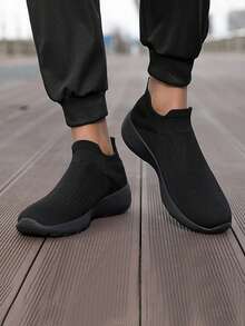 Zapatos para correr slip on de parejas - Negro - Ver 1