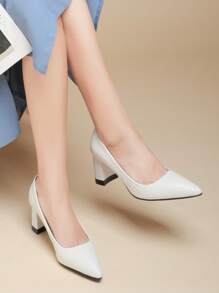Women's High Heeled Shoes - White - View 1