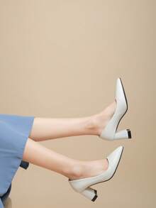 Women's High Heeled Shoes - White - View 2