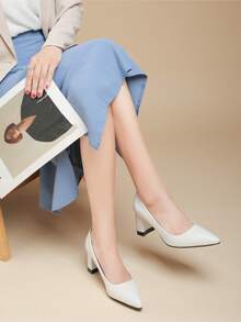 Women's High Heeled Shoes - White - View 3