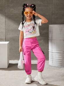 SHEIN Bộ thời trang bé gái - Nhiều màu - Xem 5