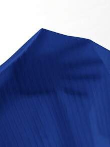SHEIN EZwear Plus Solid Ribbed Knit Cycling Shorts - Royal Blue - View 8