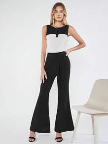 BizChic Two Tone Blouse Workwear - Black and White - View 3