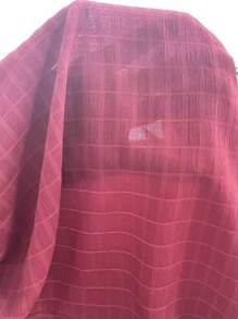 EMERY ROSE 素色落肩袖襯衫和闊腿褲 - 酒紅色 - 查看 7