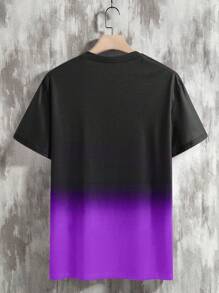 Manfinity Homme Men Letter Graphic Ombre Tee