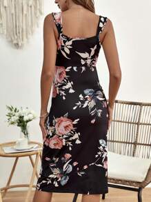 SHEIN Maternity Floral Print Cami Dress - Multicolor - View 2