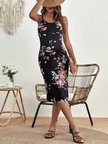 SHEIN Maternity Floral Print Cami Dress - Multicolor - View 5