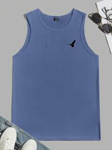 GENTILAND Áo thun & Áo lót Nam Thú vật Giải trí - Màu xanh bụi bặm - Xem 3