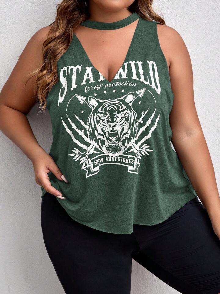 choker neck tank top