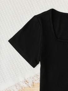 SHEIN Bộ thời trang bé gái Thắt lưng Nhiệt đới Boho - Nhiều màu - Xem 4