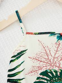 SHEIN Toddler Girls 1pc Tropical Print Cami Top & 1pc Skirt - Multicolor - View 5