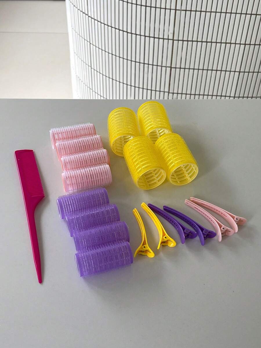 DAZY Self-adhesive Hair Curlers -19 - Multicolor - View 1