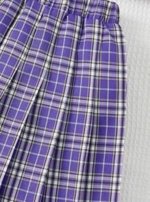 SHEIN Cô gái Tween Chất rắn Cami ngọn & Kẻ sọc Chân Váy xếp ly & Mở Mặt trước Áo khoác - Nhiều màu - Xem 4