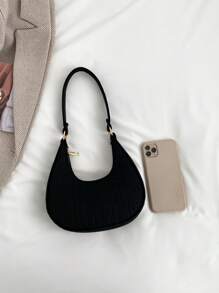 時尚休閒安靜奢華輕便女士單肩包商務/工作/辦公室節慶/節慶禮品包通勤包 - 黑色 - 查看 4