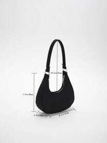 時尚休閒安靜奢華輕便女士單肩包商務/工作/辦公室節慶/節慶禮品包通勤包 - 黑色 - 查看 6