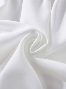 SHEIN 小女童泡泡袖襯衫洋裝和前紐扣吊帶上衣套裝 - 藍白色 - 查看 7