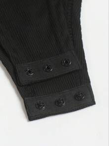 Celure Áo liền quần chặt Kích thước lớn - màu đen - Xem 3