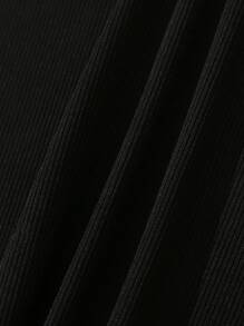 Flirla Camiseta con estampado de letra de manga raglán