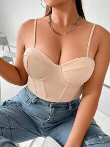 Allurite Plus Solid Bustier Cami Top