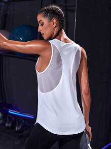 Powerista Top deportiva sin espalda cruzada para entrenamiento - Blanco - Ver 1