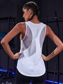 Powerista Top deportiva sin espalda cruzada para entrenamiento - Blanco - Ver 5