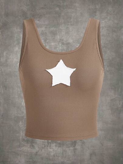 Star Patched Tank Top