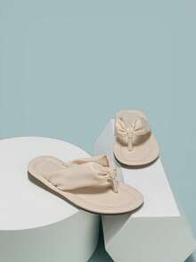 Chicas Chanclas con diseño de nudo - Albaricoque - Ver 2