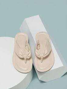 Chicas Chanclas con diseño de nudo - Albaricoque - Ver 5