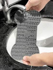 骨造型寵物慢餐飲地墊貓狗狗舔地墊寵物餐墊 - 灰色 - 查看 6