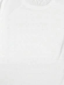 ROMWE MEN Street Life 男士愛心和字母圖案T恤 - 白色 - 查看 5