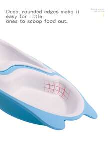 Baby Dinosaur Divided Feeding Plate - Blue - View 5