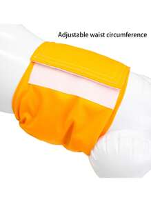 1PC Washable Dog Belly Band Wrap Diapers for Male Dog High Absorbing Puppy & Doggy Diapers Male - Orange - View 6