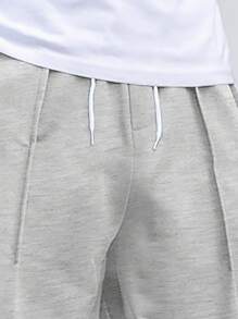 Manfinity Hypemode Nam Eo dây rút Túi nghiêng Quần thể thao - Màu Xám nhạt - Xem 4