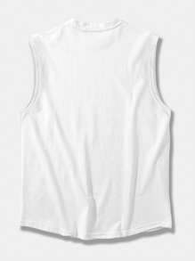 Manfinity Homme Men Solid Tank Top - White - View 4