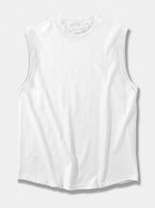 Manfinity Homme Men Solid Tank Top - White - View 6