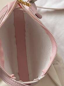 Girls Letter Graphic Square Bag With Elephant Charm - Pink - View 3