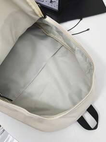 Girls Letter Graphic Functional Backpack - White - View 4