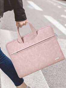 TECOOL 1pc 13/15 inch pink laptop sleeve - Pink - View 4