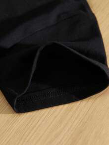 RueChic Girls Letter Graphic Tee & Shorts - Black - View 3