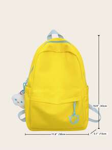 Chicas Mochila funcional minimalista con accesorio de bolso - Amarillo - Ver 3