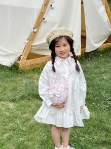 女孩蝴蝶結裝飾愛心設計包