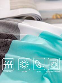 Bộ khăn trải giường họa tiết Chevron không có chất độn - Nhiều màu - Xem 5