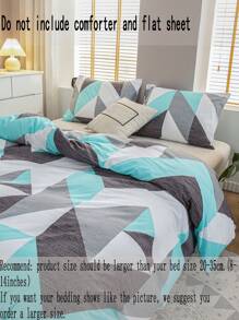 Bộ khăn trải giường họa tiết Chevron không có chất độn - Nhiều màu - Xem 6